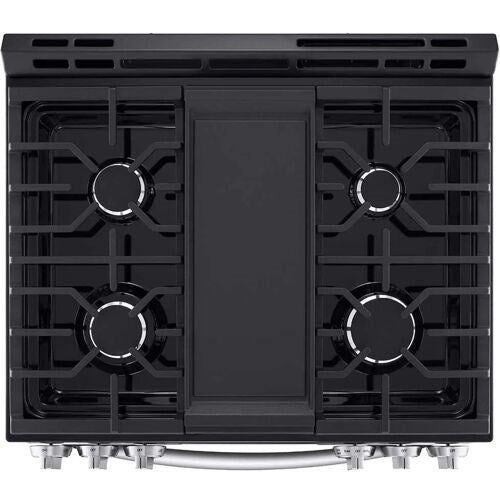LG - 5.8 CF Gas Single Oven Slide-In Range, Air Fry, Fan Convection, ThinQ - LSGL5833F