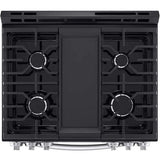 LG - 5.8 CF Gas Single Oven Slide-In Range, Air Fry, Fan Convection, ThinQ - LSGL5833F