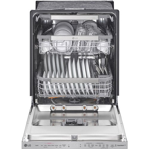 LG - 24" Top Ctrl Dishwasher, 44 dBA, 3rd Rack, TrueSteam, ThinQ - LDP6810SS