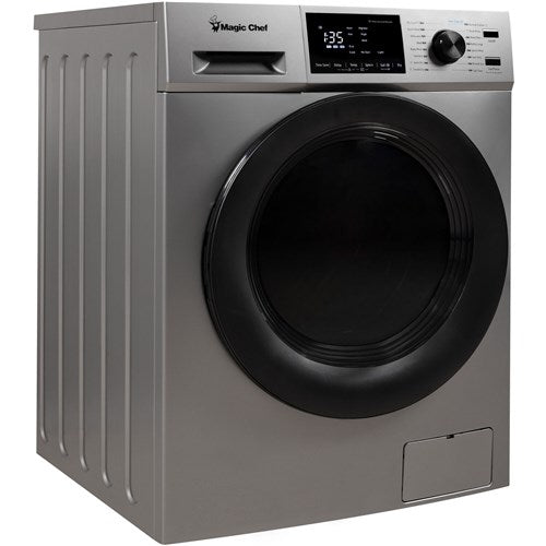 Magic Chef - 2.7 Cu Ft Washer Dryer Combo - Grey - MCSCWD27S5