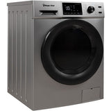 Magic Chef - 2.7 Cu Ft Washer Dryer Combo - Grey - MCSCWD27S5