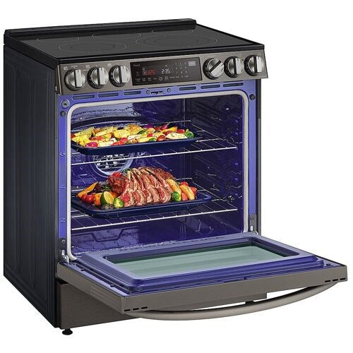 LG - 6.3 CF Electric Single Oven Slide-In Range, Instaview, Air Fry, ESTAR - LSEL6335DE