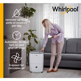WHIRLPOOL - 20 Pint Dehumidifier, white, E-star | WHAD201CW