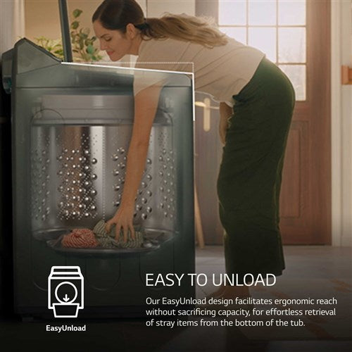 LG - 5.5 CF Top Load Washer, TurboWash 3D, Wi-Fi, Easy Unload - WT8400CB