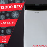 AMANA - 12,000 BTU Portable AC | AMAP121AB-2