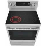 LG - 6.3 CF / 30" Smart Electric Range, New Handle, AirFry, InstaView, ESTAR - LREN6325XE