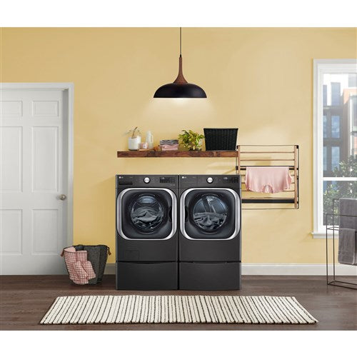 LG - 9.0 CF Mega Capacity Gas Dryer with Sensor Dry, Turbo Steam - DLGX8901B