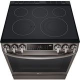 LG - 6.3 CF Electric Single Oven Slide-In Range, Instaview, Air Fry, ESTAR - LSEL6335DE