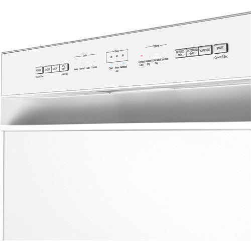 Midea - 24" Front Control Dishwasher, 52 dBA, Hybrid Tub - MDF24P1BWW