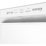 Midea - 24" Front Control Dishwasher, 52 dBA, Hybrid Tub - MDF24P1BWW