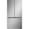 LG - 27 CF Standard Depth Max 3 Door Refrigerator,Pocket Handle,InternalWater - LRFLC2716S
