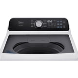 Midea - 4.4 CF Top Load Washer, Agitator, Stainless Tub - MLTW44A4BWW