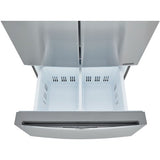 LG - 19 CF 4-Door Counter Depth French Door Refrigerator, 33" - LRMNC1803S