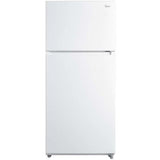 Midea - 18 CF Top Mount Refrigerator, Glass Shelves, Ice Maker Ready, ESTAR - MRT18S3AWW