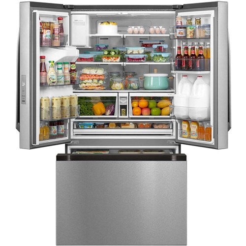 Midea - 29 CF 3-Door French Door, Dual Ice Maker, Water and Ice Dispenser, ESTAR - MRF29D6AST
