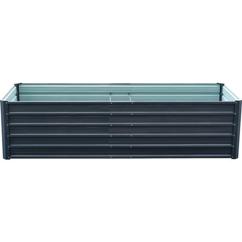 Hanover - Galvanized Steel Raised Rectangle Garden Bed 94"x35"x22" - Grey - HANRECGB-5GRY