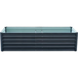 Hanover - Galvanized Steel Raised Rectangle Garden Bed 94"x35"x22" - Grey - HANRECGB-5GRY