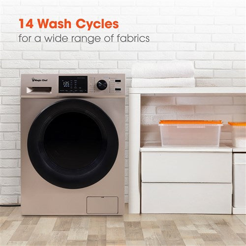 Magic Chef - 2.7 cu. ft. All-in-One Washer & Ventless Dryer Combo - Gold - MCSCWD27G5