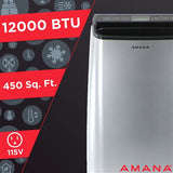 AMANA - 12,000 BTU Portable AC | AMAP121AW-2