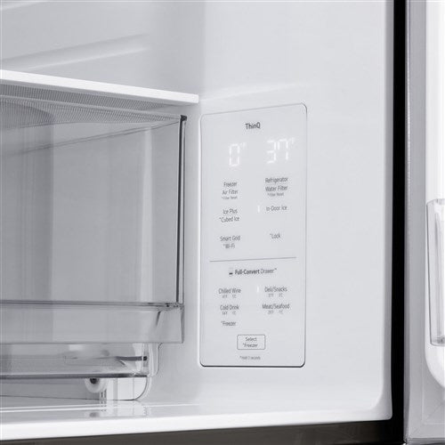 LG - 29 CF 4-Door French Door Refrigerator, Full Convert Drawer, Dual Handle - LF29H8330D