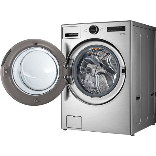LG - 4.5 CF Ultra Large Capacity Front Load Washer with AIDD, Steam, Wi-Fi - WM5500HVA