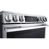 LG - 6.3 CF Smart Electric Slide-In Range,Instaview,Air Fry,ESTAR,New Handle - LSEL6335XE