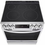 LG - 6.3 CF Electric Single Oven Slide-In Range, Instaview, Air Fry, ThingQ - LSEL6335FE