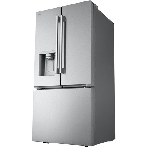 LG - 25 CF Standard Depth Max French Door with Dual Handle, 33 Wide, Dual Ice - LF25H6330S