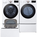 LG - 4.5 CF Front Load Washer (WM4000HWA) & 7.4 CF Electric Dryer (DLEX4000W) - WM4000HWA-E-KIT