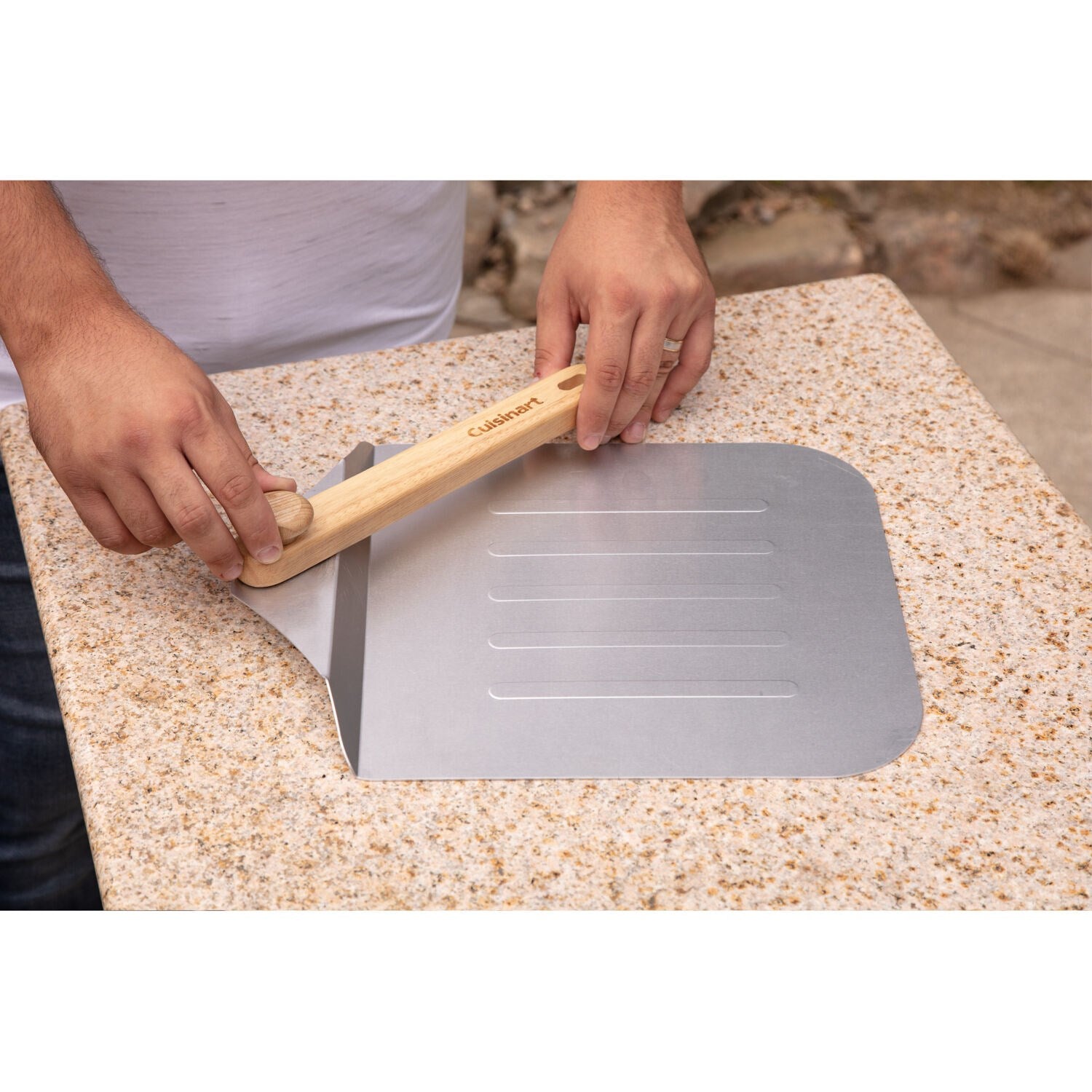 Cuisinart Grill - 12" Pizza Peel with Folding Wooden Handle - CPP-612
