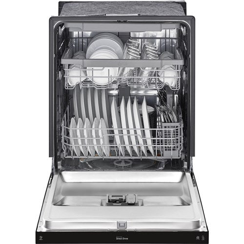 LG - 24" Front Control Dishwasher, 48 dBA, QuadWash, EasyRack Plus, 3rd Rack - LDFN4542B