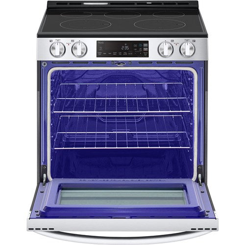 LG - 6.3 CF Electric Single Oven Slide-In Range, Self Clean, ThinQ,Printproof - LSEL6331F