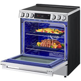LG - 6.3 CF Smart Electric Slide-In Range,Instaview,Air Fry,ESTAR,New Handle - LSEL6335XE
