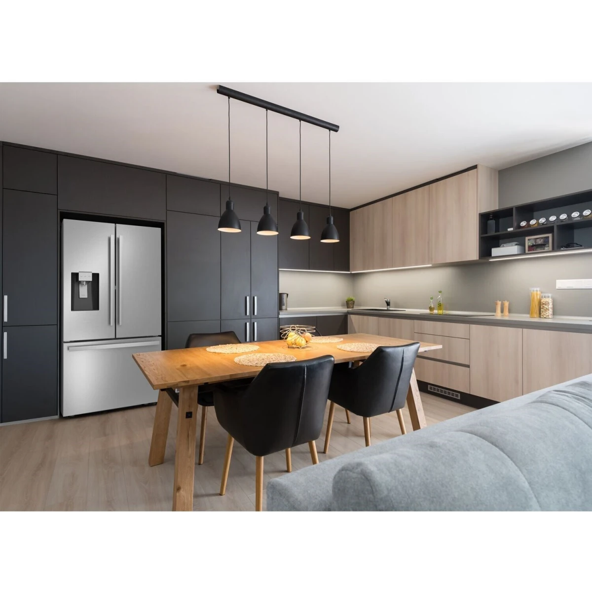 Sharp - 28.9 CF French Door, Dispenser - SJF2955KS