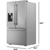 Sharp - 28.9 CF French Door, Dispenser - SJF2955KS