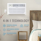 Keystone - 12,000 BTU 230V Through-the-Wall Air Conditioner with 10,600 BTU Supplemental Heat Capability - KSTAT12-2HD