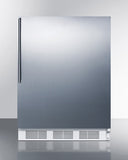 Summit - 24" Wide Built-In 5.1 cu. ft. Mini Refrigerator with Freezer in Stainless Steel | CT661WBISSHV