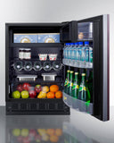 24" Wide Refrigerator-Freezer (Panel Not Included) | CT66BK2SSRSIF