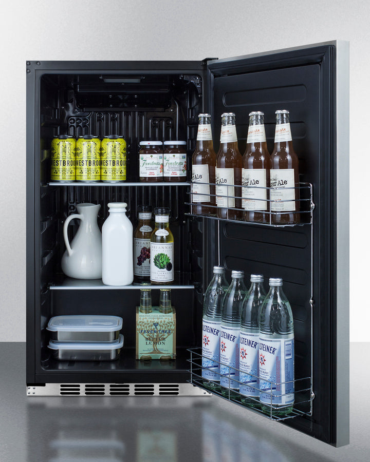 Summit - 19" Shallow Depth Built-In or Freestanding All-Refrigerator | FF195IF