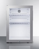 Summit - 16" Wide Compact Minibar - Right Hingh Glass Door