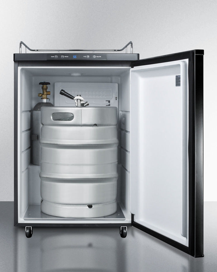Summit - 24" Built-in Beer Dispenser, Auto Defrost with Black Exterior Finish No Tapping Equipment Included | SBC635MBI7NK