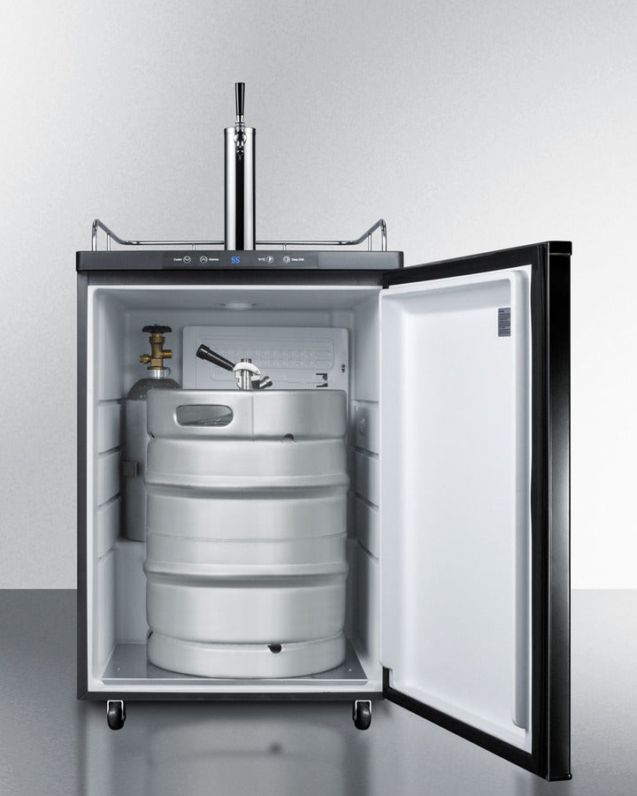 Summit - 24" Built-in Beer Dispenser, Auto Defrost with Black Exterior Finish | SBC635MBI7