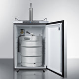 Summit - 24" Freestanding Outdoor Beer Dispenser, Auto Defrost with Stainless Steel Wrapped Exterior and Horizontal Handler | SBC635MOS7HH
