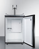Summit - 24" Built-in Beer Dispenser, Auto Defrost with Dual Tap System and Black Exterior Finishs | SBC635MBI7TWIN