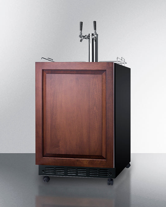 Summit - 24” Wide Wine Kegerator, 5.3 cu. ft. Capacity, Dual Tap, Auto Defrost, Convertible to Refrigerator - SBC7BRSIFWK2