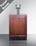 Summit - 24” Wide Wine Kegerator, 5.3 cu. ft. Capacity, Dual Tap, Auto Defrost, Convertible to Refrigerator - SBC7BRSIFWK2