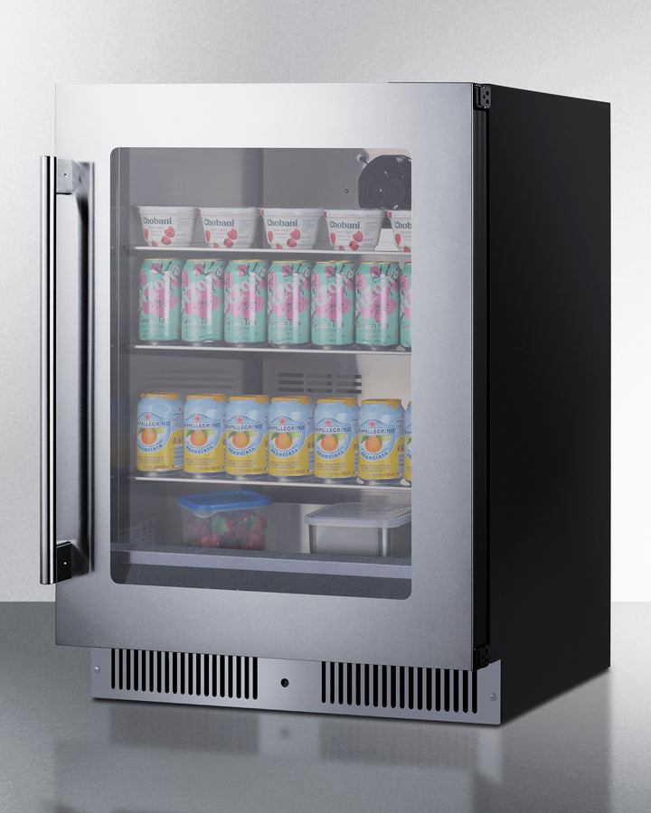 Summit - 24" Wide Built-In Beverage Center, Shallow Depth 18", Right Hand Door - SDHG2443