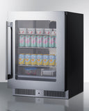 Summit - 24" Wide Built-In Beverage Center, Shallow Depth 18", Right Hand Door - SDHG2443