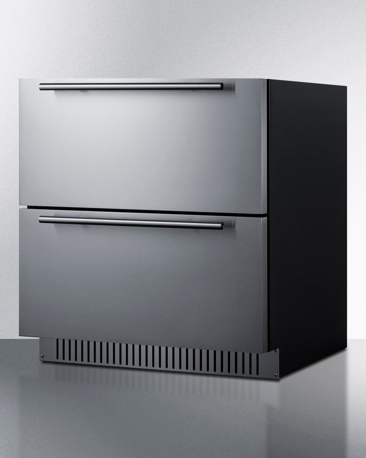 Summit 30-Inch 5.42 Cu. Ft. 2-Drawer All-Refrigerator, ADA Compliant - Outdoor Rated Custom Panel - SPR3032DADA