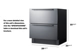 Summit 30-Inch 5.42 Cu. Ft. 2-Drawer All-Refrigerator, Outdoor Rated - Custom Panel - SPR3032D